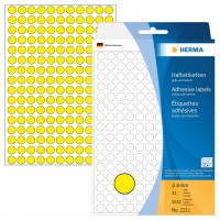 Herma 顏色標籤 Colour Label (Round Shape) #2211 (8mm) – Yellow