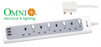 Omni Extension Socket 4 x 13A + 2 USB