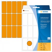 Herma 顏色標籤 Colour Label (Rectangle Shape) #2414-20x50mm (Fluorescent Orange)