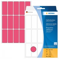 Herma 顏色標籤 Colour Label (Rectangle Shape) #2416-20x50mm (Fluorescent Red)