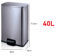 Stainless Steel Litter Bin - 40L