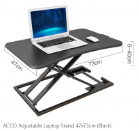 Acco Adjustable Stand 47 x 73cm ( Black )