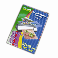 Hollies Laminating Pouch Film 55 x 85mm (100 mic)