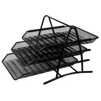 Deli 網狀三層文件盤 Wire Mesh Tray 3-Layer #9181 - Black