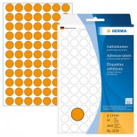 Herma 顏色標籤 Colour Label (Round Shape) #2234 (13mm) – Fluorescent Orange