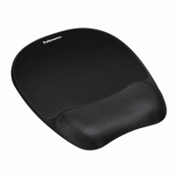 Fellowes 記憶凝膠手腕軟墊連滑鼠墊 Memory Foam Mouse Pad/Wrist Rest #FW91765 - Black