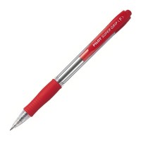 Pilot 按掣原子筆 Retractable Ball Pen #BPGP Super Grip Ball Pen – Red