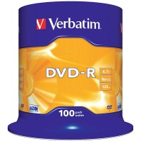 Verbatim #DVD-R Disk 4.7GB 16x 100's