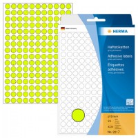 Herma 顏色標籤 Colour Label (Round Shape) #2217 (8mm) – Fluorescent Yellow