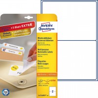 Zweckform #4734 Removable Labels ( Size : 199.6x143mm ) 25's