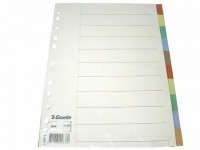 Esselte 顏色膠/字母索引分類 A4 PVC Colour Divider #44878 10-step PVC Colour Index (A4)