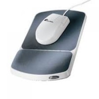 Fellowes 啫喱滑鼠軟墊 Gel Wrist Rest and Mousepad #FW91741 - Grey