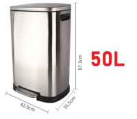 Stainless Steel Litter Bin - 50L