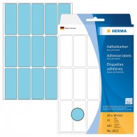 Herma 顏色標籤 Colour Label (Rectangle Shape) #2413-20x50mm (Blue)