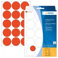 Herma 顏色標籤 Colour Label (Round Shape) #2272 (32mm) – Red